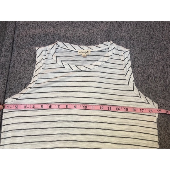 Maison Jules Casual Striped Top with Peplum Bottom - Picture 6 of 7